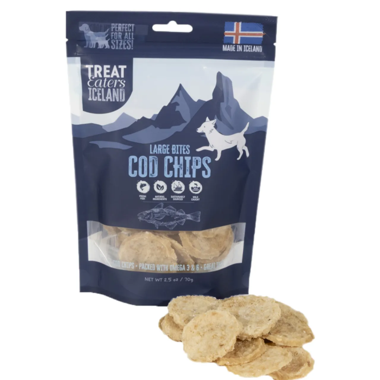 Treateaters Iceland torskechips til hund 70 g